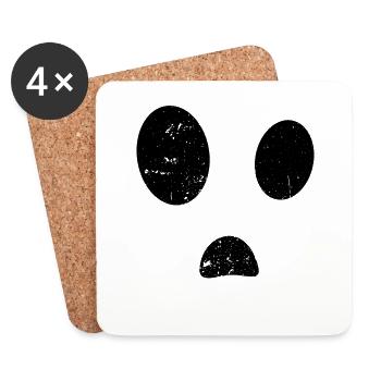 Geister Kostüm Halloween Geist - Untersetzer (4er-Set) - Weiß - Vorne