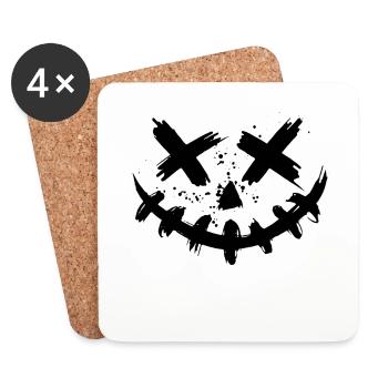 Halloween Horror Mask Disguise - Coasters (set of 4) - white - Front