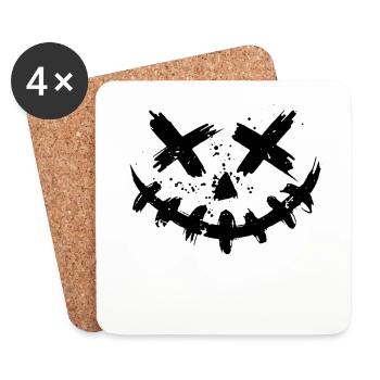 Halloween mask disguise - Coasters (set of 4) - white - Front
