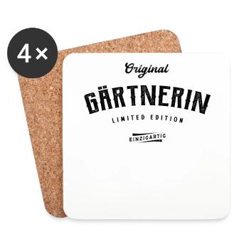 Gärtnerin Limited Edition - Untersetzer (4er-Set) - Weiß - Vorne