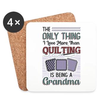 Sewing Quilter Grandma Quilting - Coasters (set of 4) - white - Front