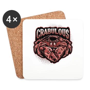 Crabulous Funny Crab Lovers - Coasters (set of 4) - white - Front