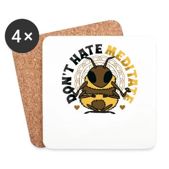 Don't Hate Meditate Kundalini Yoga - Coasters (set of 4) - white - Front