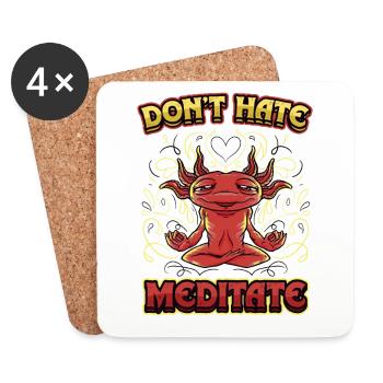Don't Hate Meditate Kundalini Yoga - Coasters (set of 4) - white - Front