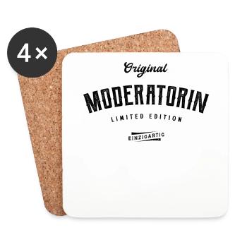 Moderatorin Limited Edition - Untersetzer (4er-Set) - Weiß - Vorne
