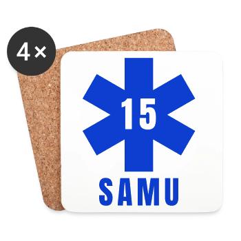 UAS, Notfälle, Krankenwagen - Untersetzer (4er-Set) - Weiß - Vorne