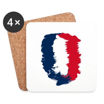 France outfit - Coasters (set of 4) - white - Front