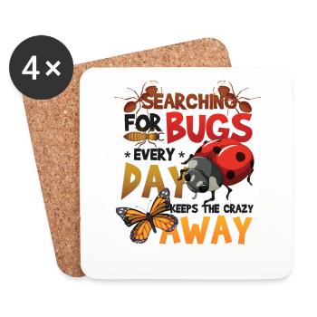 Search for insects - Coasters (set of 4) - white - Front