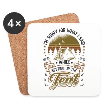 Je suis désolé pour ce que j’ai dit - Dessous de verre (lot de 4) - blanc - Devant