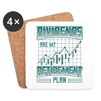 Dividenden Sind Mein Ruhestandsplan - Untersetzer (4er-Set) - Weiß - Vorne