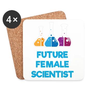 Future Female Scientist - Coasters (set of 4) - white - Front