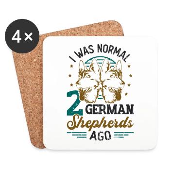 J’étais un Allemand normal il y a 2 ans - Dessous de verre (lot de 4) - blanc - Devant