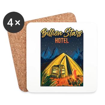 Billion Stars Hotel Camping de plein air - Dessous de verre (lot de 4) - blanc - Devant