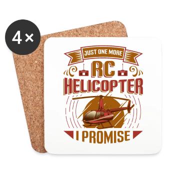 Nur Noch Ein Rc-hubschrauber, Ich Verspreche. - Untersetzer (4er-Set) - Weiß - Vorne