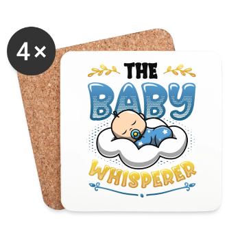 The Baby Whisperer Nounou Childminder Baby-sitter - Dessous de verre (lot de 4) - blanc - Devant
