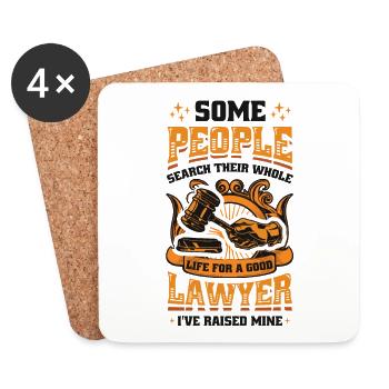 Père d’un avocat - Dessous de verre (lot de 4) - blanc - Devant
