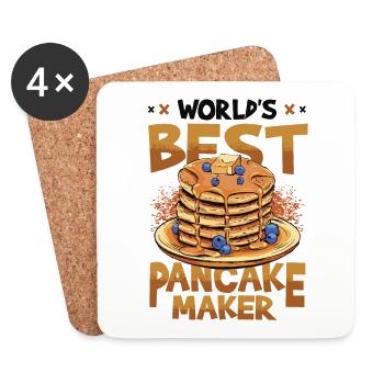 The best pancake maker in the world - Coasters (set of 4) - white - Front