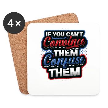 Debating Team, Confuse, Debating - Coasters (set of 4) - white - Front