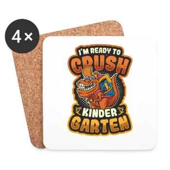 I'm ready, the monster from day 1. - Coasters (set of 4) - white - Front