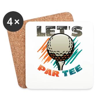 Lets Par Tee Golfer Funny Golf Club - Untersetzer (4er-Set) - Weiß - Vorne