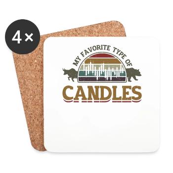 My preferred candlestick type, stock exchange trading - Coasters (set of 4) - white - Front