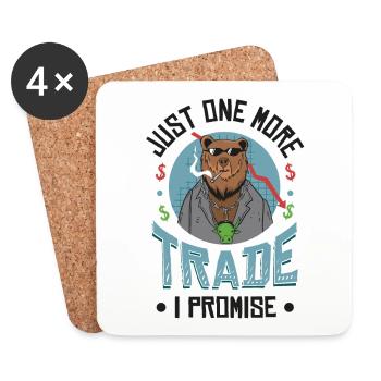 Nur Noch Ein Trade Verspreche Ich - Untersetzer (4er-Set) - Weiß - Vorne