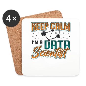 Keep calm, I'm a data scientist - Coasters (set of 4) - white - Front