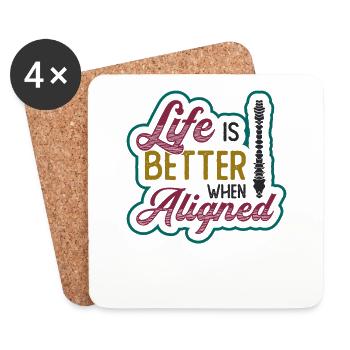 Life is better when the chiropractors are - Coasters (set of 4) - white - Front