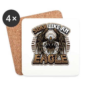 Envolez-vous comme un aigle - Dessous de verre (lot de 4) - blanc - Devant