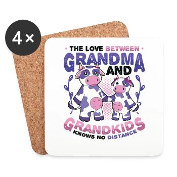 Goodbye and farewell, moving grandmother - Coasters (set of 4) - white - Front
