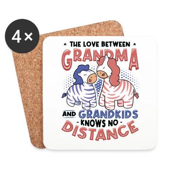 Goodbye and farewell, moving grandmother - Coasters (set of 4) - white - Front