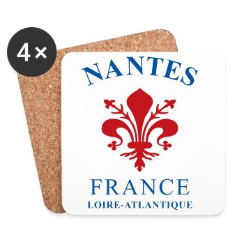 NANTES - Dessous de verre (lot de 4) - blanc - Devant