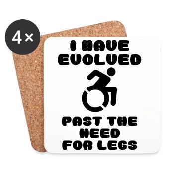 Wheelchair users know better * - Coasters (set of 4) - white - Front