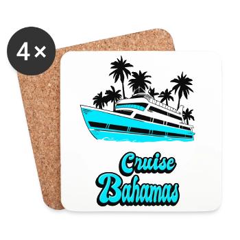 Conception de yacht Cruise Bahamas - Dessous de verre (lot de 4) - blanc - Devant
