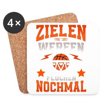 Basketball Basketballer - Untersetzer (4er-Set) - Weiß - Vorne