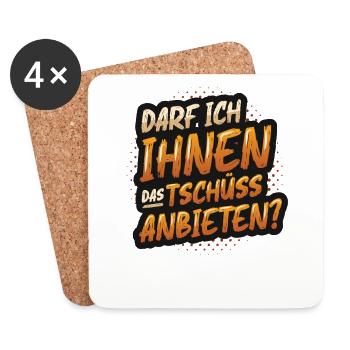 Darf Ich Ihnen Das Tschüss Anbieten - Untersetzer (4er-Set) - Weiß - Vorne