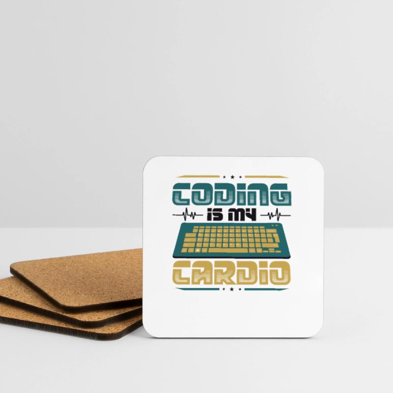 Le codage est mon cardio, programmeur de code Dessous de verre (lot de 4)