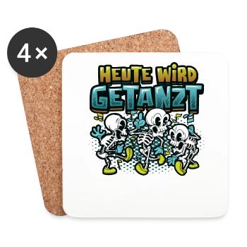 Heute Wird Getanzt, Thema Tanzen - Untersetzer (4er-Set) - Weiß - Vorne