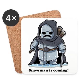 Snowman is coming - Coasters (set of 4) - white - Front
