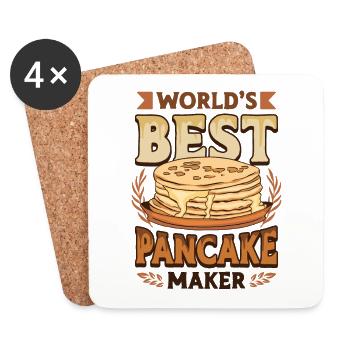 The best pancake maker in the world - Coasters (set of 4) - white - Front