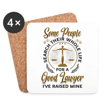 Père d’un avocat - Dessous de verre (lot de 4) - blanc - Devant