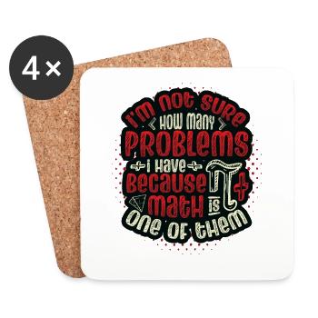 Anti-math haters, Funny math - Coasters (set of 4) - white - Front