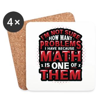 Anti-math haters, Funny math - Coasters (set of 4) - white - Front