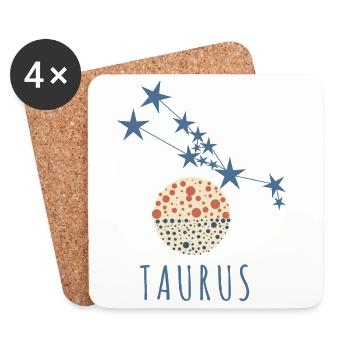 The constellation of Taurus - Coasters (set of 4) - white - Front