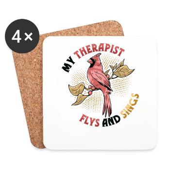 Birdwatcher, Bird lover, Pets - Coasters (set of 4) - white - Front