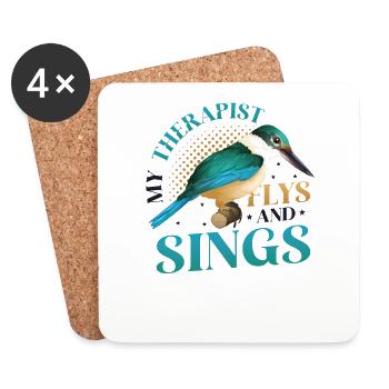 Birdwatcher, Bird lover, Pets - Coasters (set of 4) - white - Front
