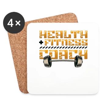 Personal Health Fitness Trainer - Coasters (set of 4) - white - Front