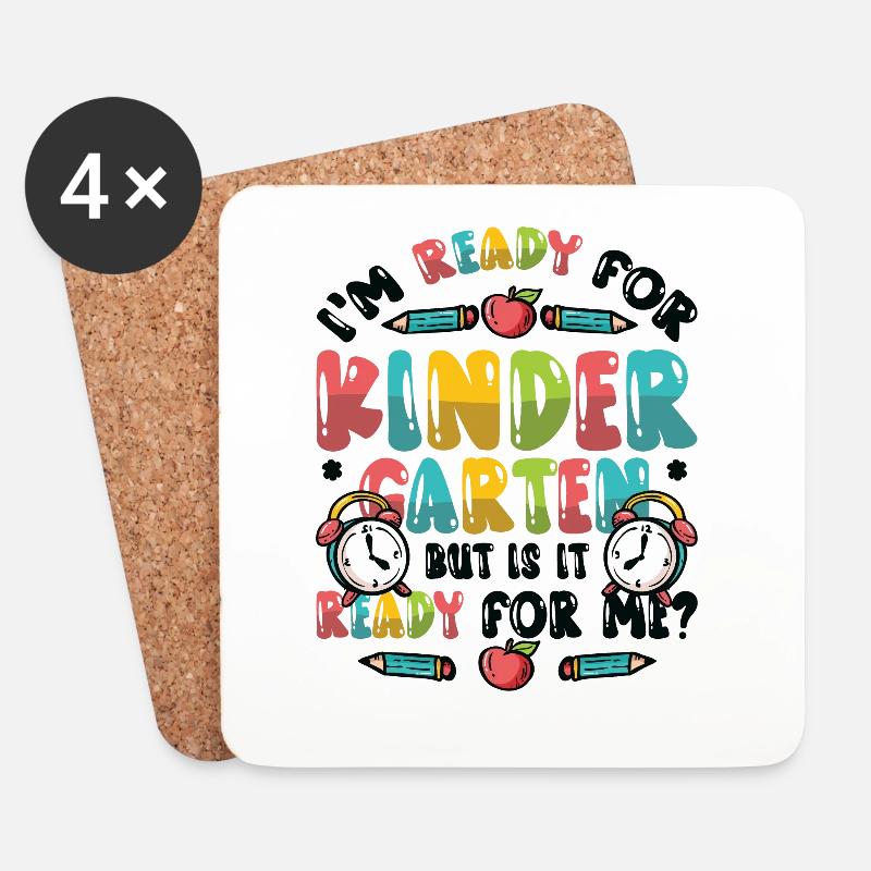 Bereit Für Den Kindergarten - Untersetzer (4er-Set) - Weiß