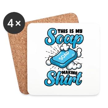 This is my soap making - Coasters (set of 4) - white - Front