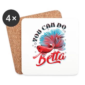 Haltung Von Betta-fischen - Untersetzer (4er-Set) - Weiß - Vorne